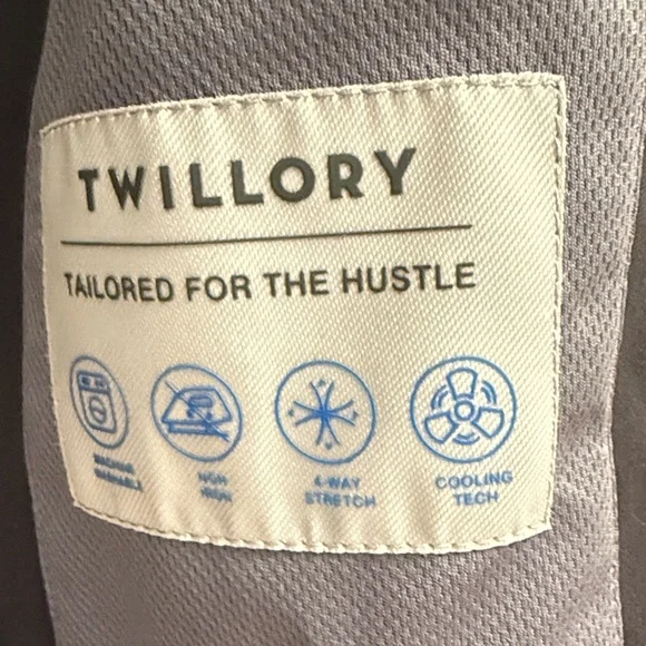 Mens Twillory Black Performance Blazer 46R Sport Coat 2 Button washable - Picture 3 of 9